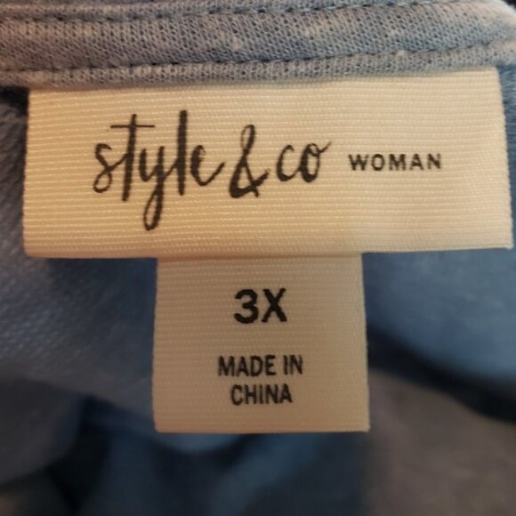 Sryle & Co Printed Sweatshirt Blue Medallion Trio - Picture 5 of 7